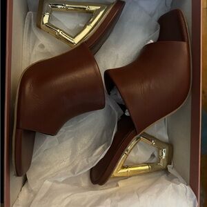 CULT GAIA Astraea Leather Mule Sandals